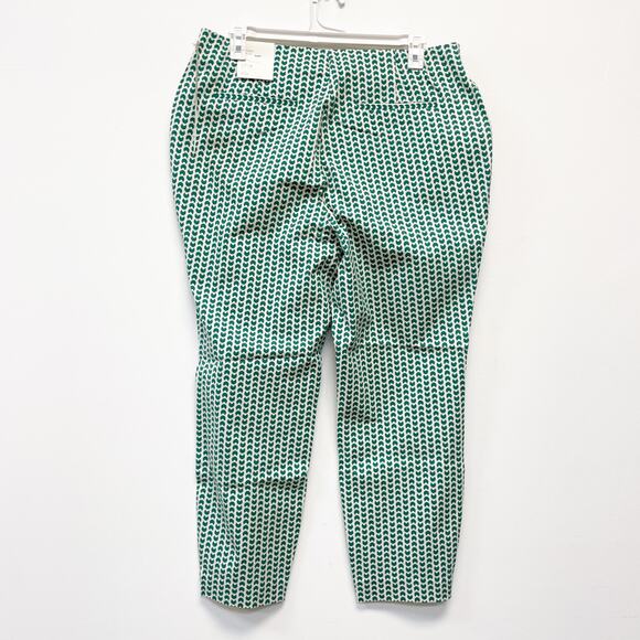 A New Day Women's Green Geo Print High Rise Stretch Skinny Ankle Pants Size 17 R - Picture 3 of 8